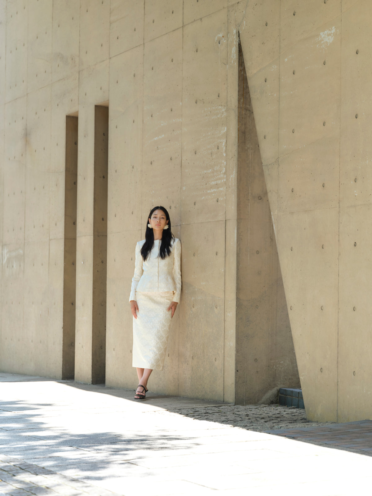 Jacquard Peplum Zip Jacket