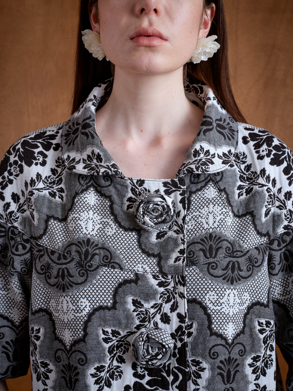Puffy-sleeve Single-breasted Coat